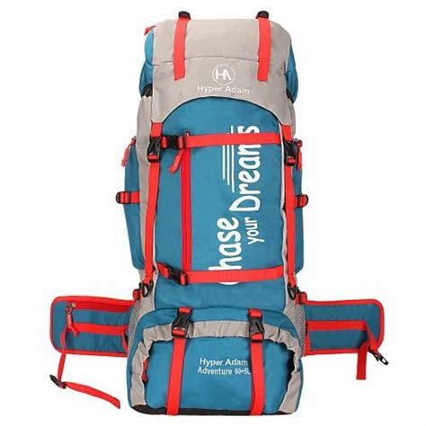 Hyper Adam 65L Sky Blue Polyester Travel Rucksack Bag Number Of