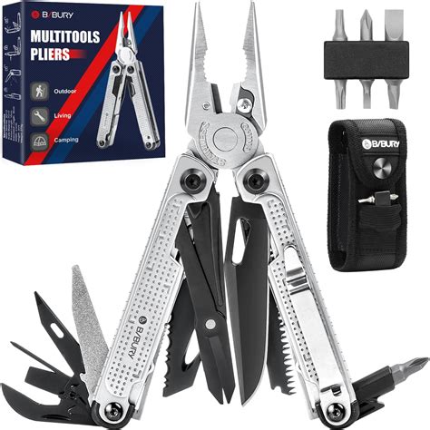 BIBURY Multitool Pliers 18 In 1 Multi Tool With Safety Hammer Safety