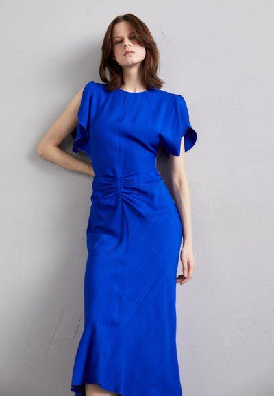 Victoria Beckham Gathered Waist Midi Dress Cocktailkleidfestliches