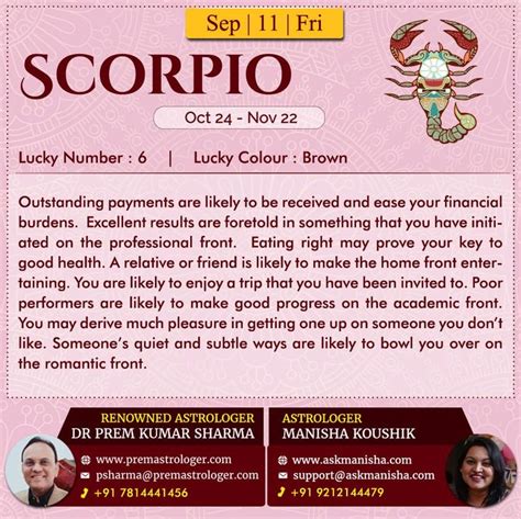 Scorpio Horoscope For Today