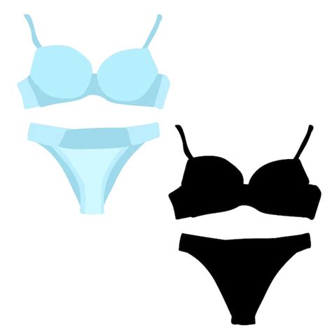 Premium Vector Vector Isolated Lingerie Underpants And Bra On A White