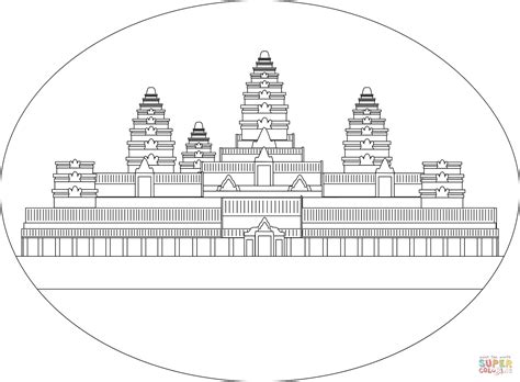 Angkor Wat Fargelegge Tegninger Fargelegging Gratis