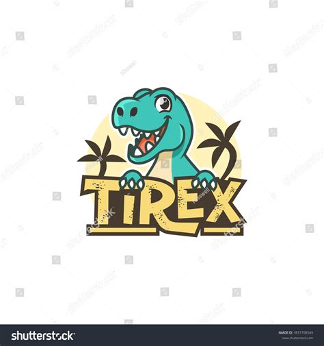 Dinosaur T-rex Logo Mascot Character Children Stock Vector (Royalty ...