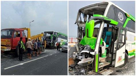 Kronologi Kecelakaan Maut Sopir Tewas Usai Bus Seruduk Truk Pasir Dari