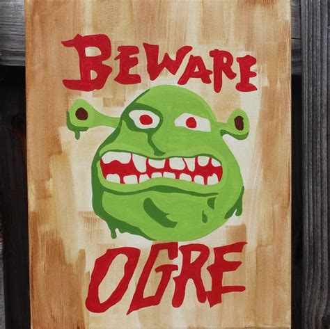 Shrek Cuidado con el ogro - Etsy México