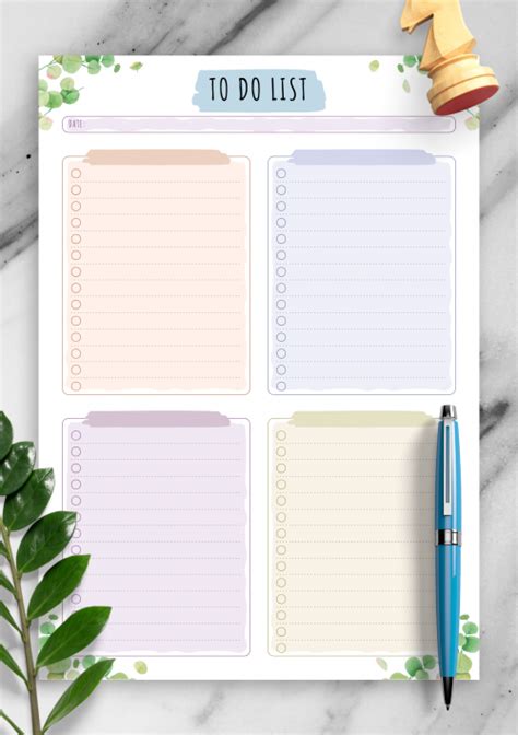 To Do List Templates Download Free Printable Pdf