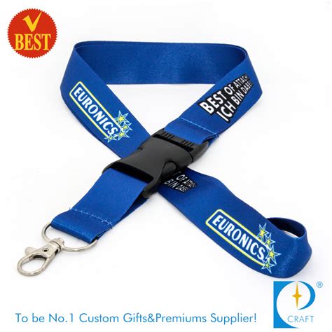 Promotion Polyester Printed Woven Nylon Neck Strap Card Holder Keychain