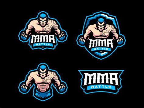 MMA battle sport logo design 9651509 Vector Art at Vecteezy