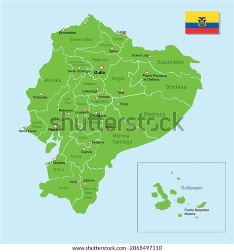 Vector Image Ecuador Regions Map Stock Vector (Royalty Free) 2068497110 ...