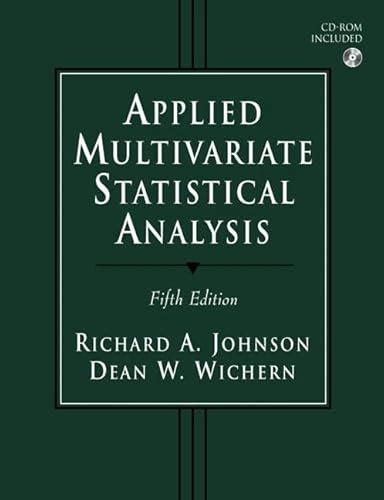 Applied Multivariate Statistical Analysis Johnson Richard Arnold Wichern Dean W