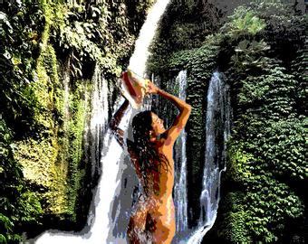 Nude With Waterfall Etsy
