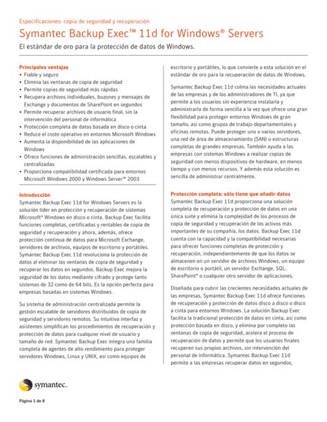 Symantec Backup Exec D For Windows Servers
