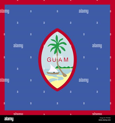 La bandera nacional oficial de Guam Fotografía de stock Alamy