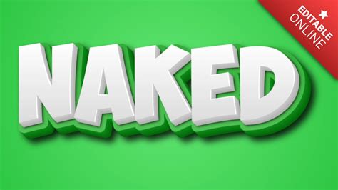 Naked Green Style Text Effect Generator