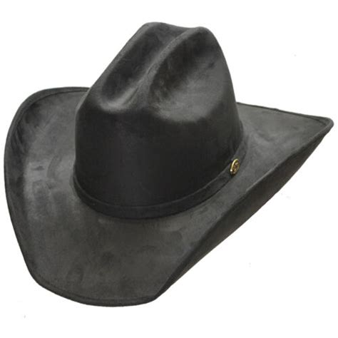 Black Suede Western Texana Cattleman Hat Yellowstone Ranch Cowboy