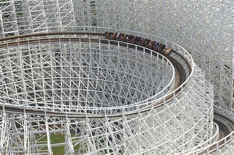 White Cyclone By Stand Company The Third Longest Wooden Roller Coaster