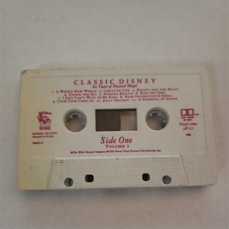 1995 Classic Disney 60 Years Of Musical Magic Volume 1 Cassette 50086086504 Ebay