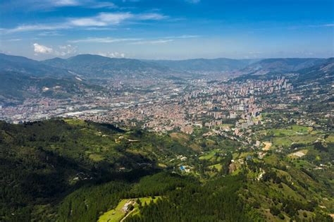 Premium Photo Aerial Panoramic View Of The City Of Medellin