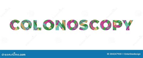 Colonoscopy Concept Retro Colorful Word Art Illustration Stock Vector