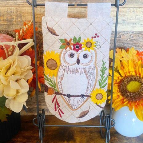 Fall Flower Owl Banner In The Hoop Sookie Sews