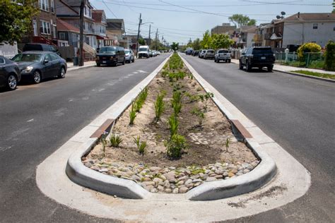 Arverne street gets extreme makeover to absorb stormwater and tidal ...