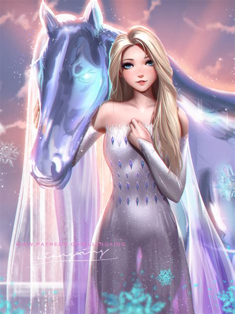 Elsa By Liang Xing On Deviantart Frozen Art Fantasy Girl Disney