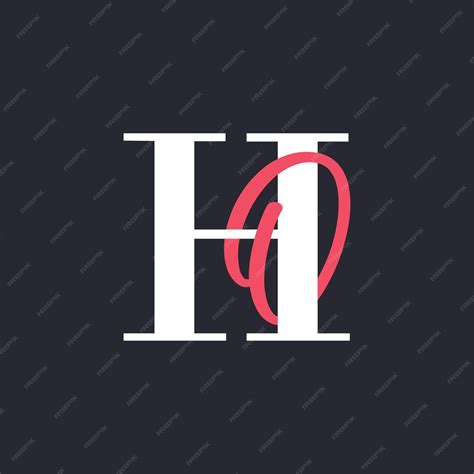 premium vector letter ho logo perfectly blended initials ho letter