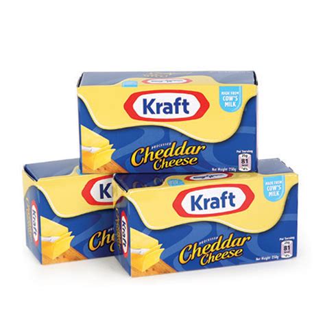 Kraft Cheddar Cheese Block Value Pack 3 X 250 G Online At Best Price