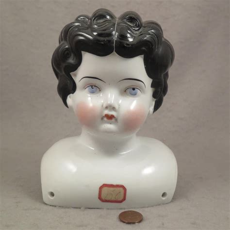 C 1900 Low Brow China Doll 7 Inch Head By Hertwig China Dolls Dolls