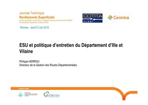 PDF ESU et politique dentretien du Département dIlle et I7