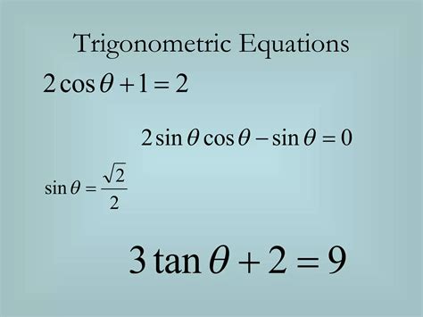 Trig Equations For Upload | PPT