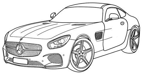 Mercedes Benz Amg Gt Coloring Page Free And Printable