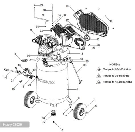 Husky 60 Gallon Air Compressor Parts Diagram Husky 80 Gallon