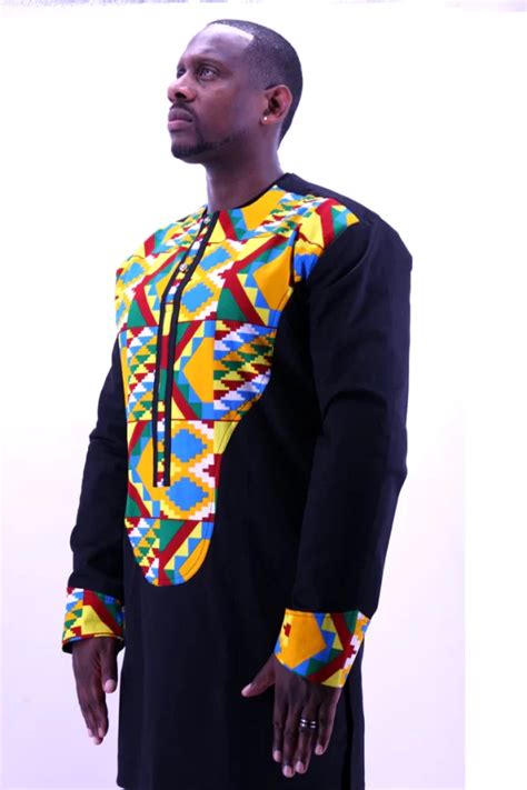 Tunique en wax Togbé homme Vêtements wax à Toulouse La boutique wax