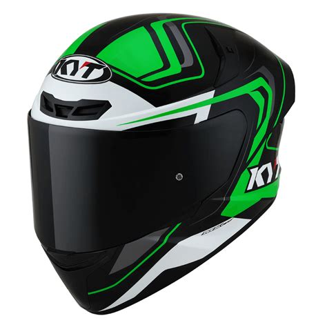 Kyt Tt Course Overtech Gloss Black Green Helmet Moto Central