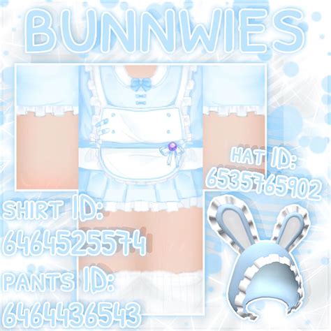 Four Baby Blue Kawaii Roblox Outfits With Matching Hats In