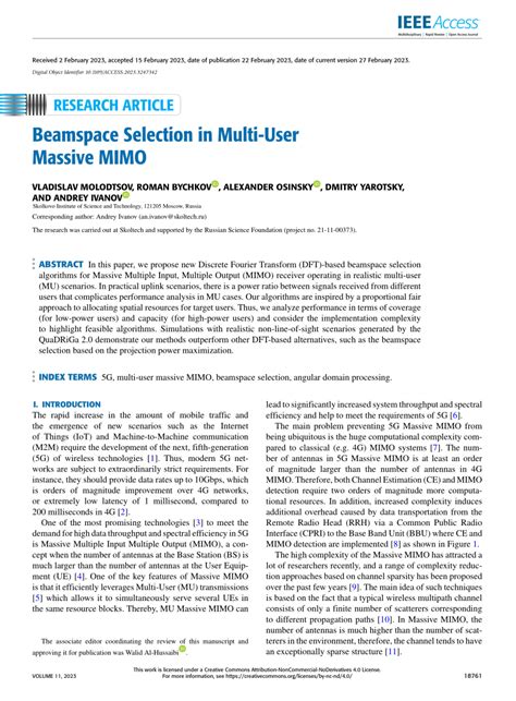 Pdf Beamspace Selection In Multi User Massive Mimo