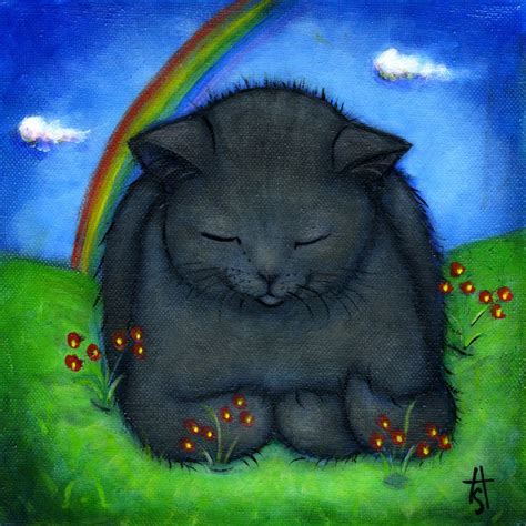 Black Cat At Rainbow Bridge 8 X 10 Print Etsy