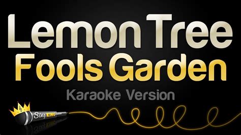 Fools Garden Lemon Tree Karaoke Version Youtube