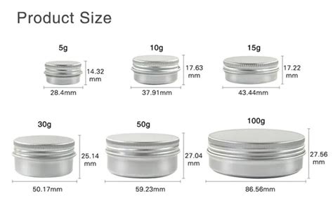 500pcs 1 2oz Cosmetic Aluminium Jar 15g Small Metal Tin Container 15ml