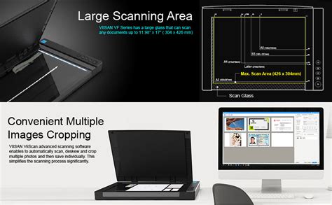 VIISAN VF3240 Large Format Flatbed Scanner A3 Size 2400 DPI CIS