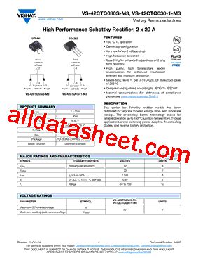 VS 42CTQ030S M3 Datasheet PDF Vishay Siliconix