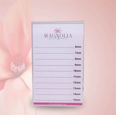 Placa acrílica suporte de flor Magnolia Lash Brasil