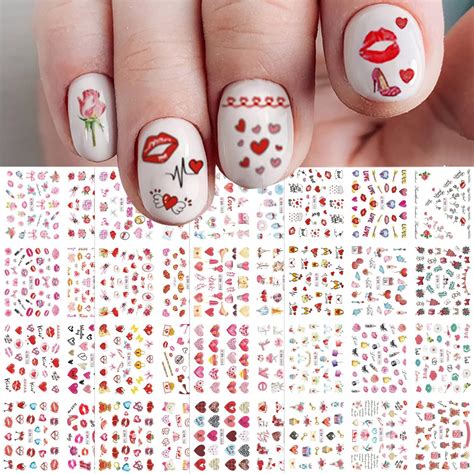 Amazon Danneasy Sheets Valentine S Day Nail Water Decals Heart