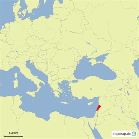 StepMap Libanon Landkarte für Asien