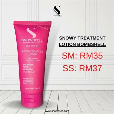 Snowhitee Snowy Treatment Lotion Bomshell 💯 Original Hq Shopee Malaysia