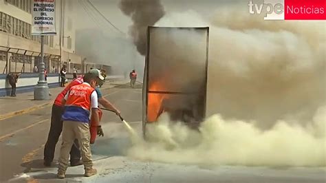 Mesa Redonda realizan simulacro contra incendios TVPerú