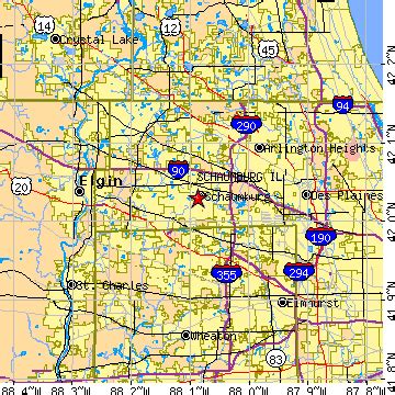 Schaumburg, Illinois (IL) ~ population data, races, housing & economy