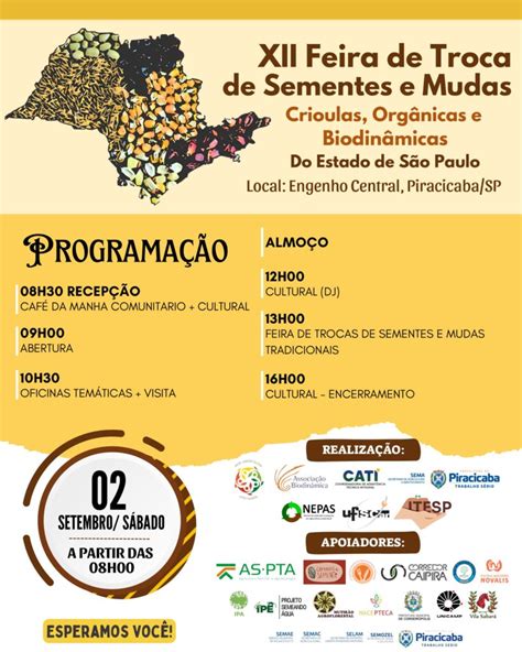 Sema e instituições promovem a XII Feira de Troca de Sementes e Mudas