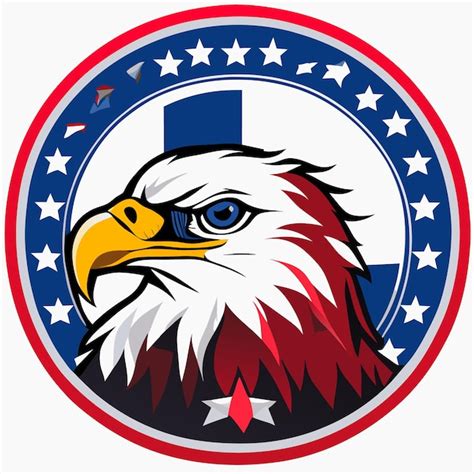 Premium Vector Bald Eagle Emblem Of American Patriotism